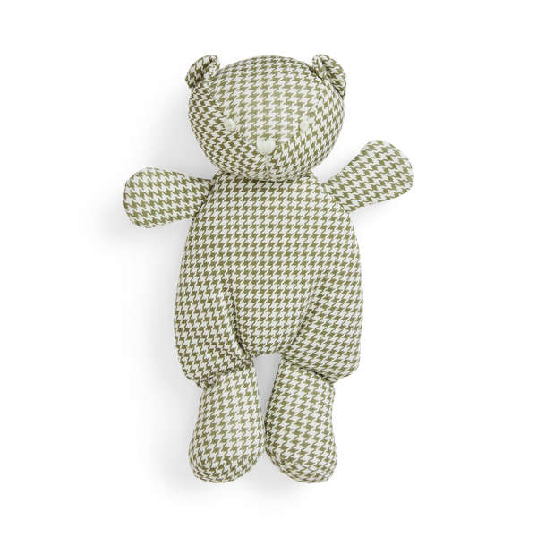 Houndstooth Cotton Interlock Plush Bear