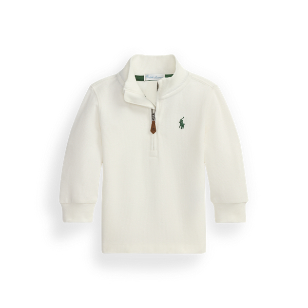 Cotton Interlock Quarter-Zip Pullover