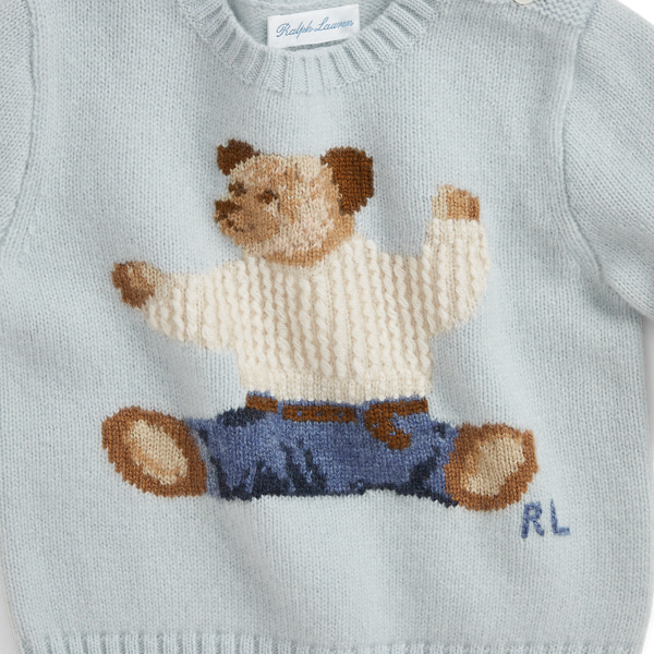 Ralph lauren baby boy teddy bear sweater hotsell
