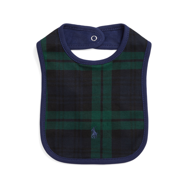 Blackwatch Plaid Cotton Interlock Bib Baby Boy 1