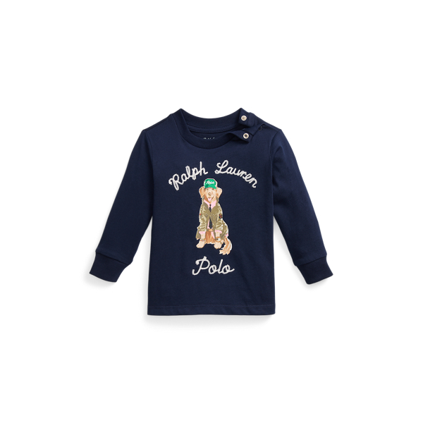 Dog-Print Cotton Long-Sleeve Tee