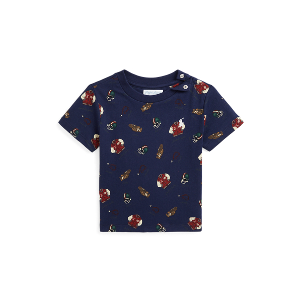 Katoenen jersey T-shirt met voetbalprint