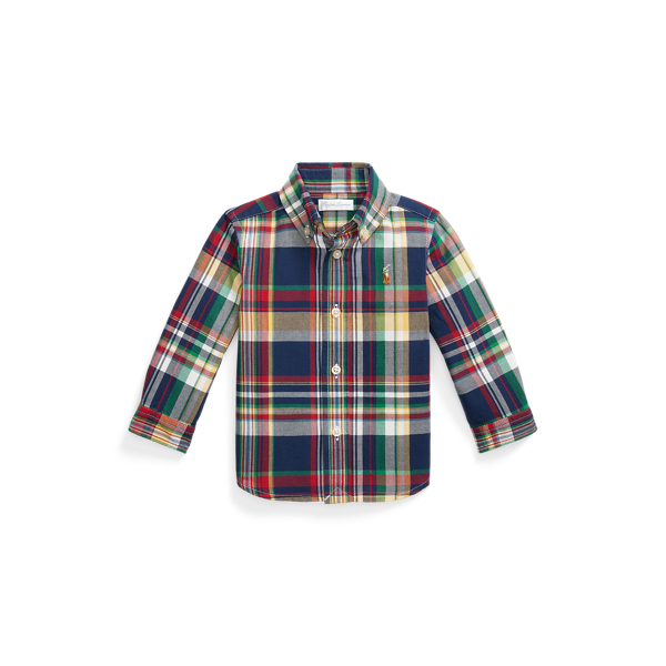 Plaid Cotton Oxford Shirt