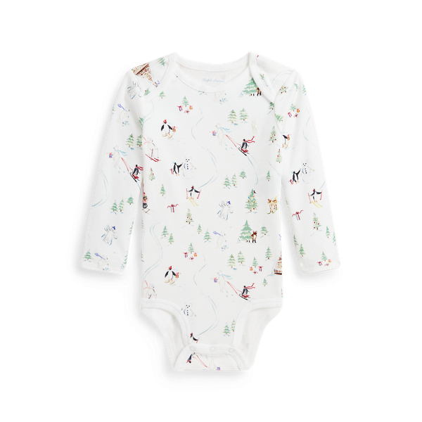 White Multi RL Baby x Riley Sheehey Cotton Bodysuit Baby 1