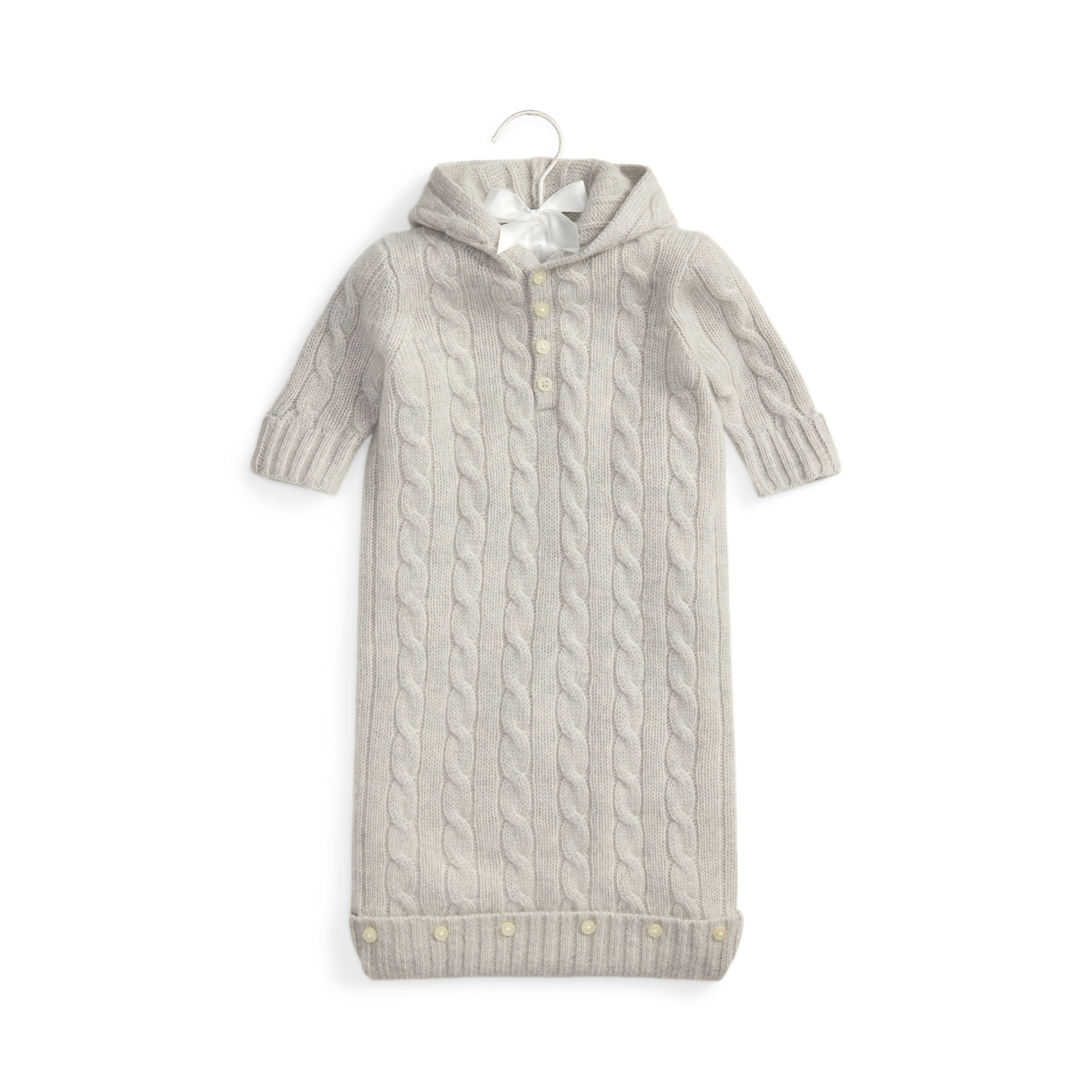 Комбинезоны Ralph Lauren Cable-Knit Cashmere Bunting, цвет: Меланжевый серый — фото 2