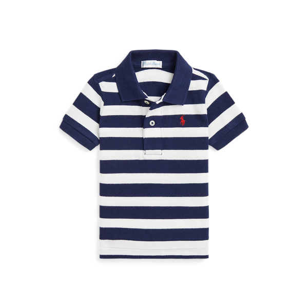 Gestreept Polo-shirt van katoenen mesh Baby Boy in 1