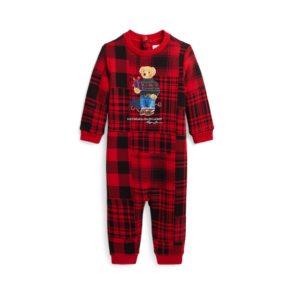 Babygrow polar xadrez com Polo Bear