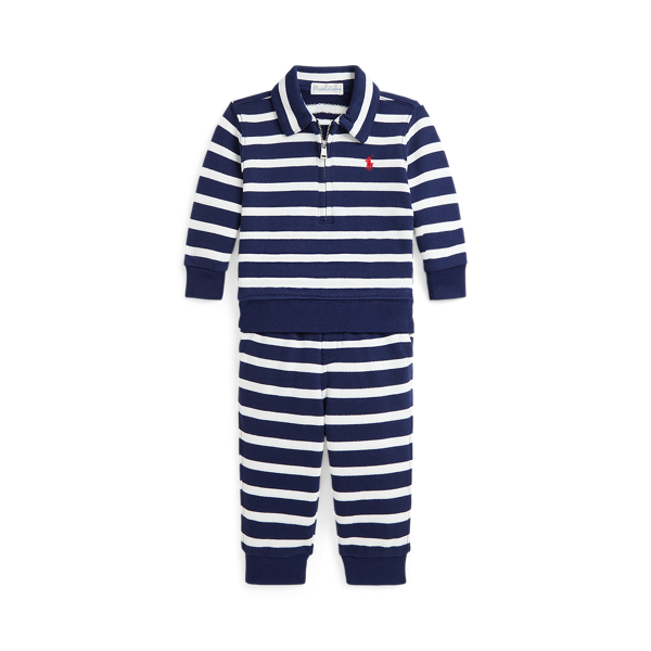 Striped French Terry Pullover & Pant Set