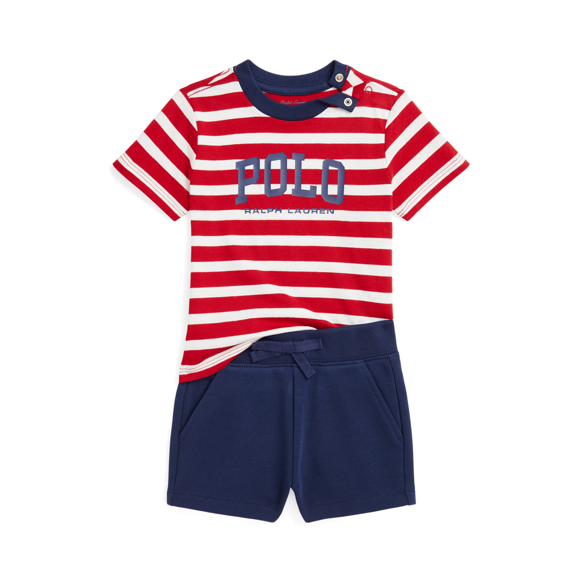 【POLO RALPH LAUREN】テリーカラーシャツ＆ショートパンツ ロゴ フレンチ テリー ショートパンツ