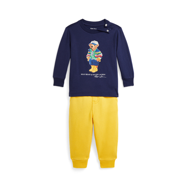 Polo Bear Jersey Tee & Fleece Pant Set