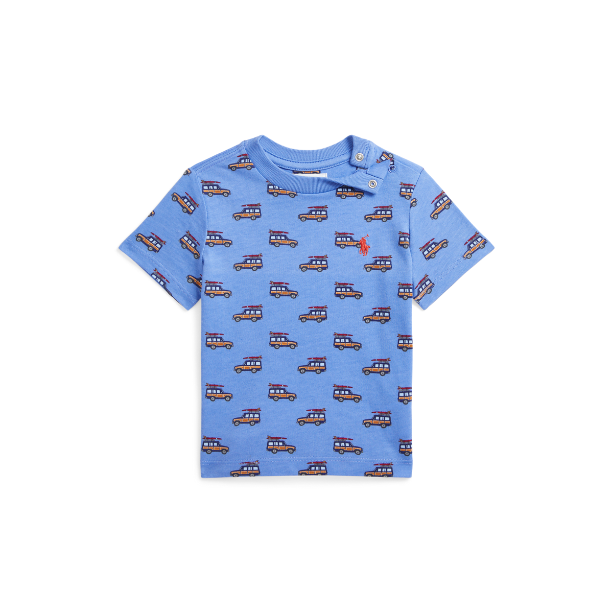 Car-Print Cotton Jersey Tee