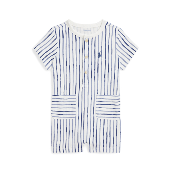 ☆RALPH LAUREN☆Riviera Toile Cotton Overall & Hat 3m~24m Riviera Toile Cotton Overall & Hat Set