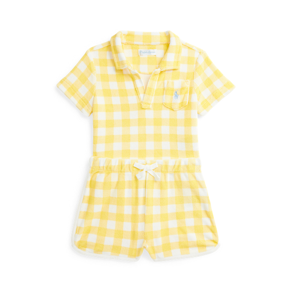 Polo y pantal&oacute;n corto de cuadros vichy