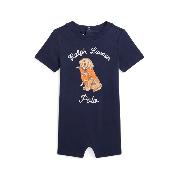 Combishort motif chiot jersey de coton