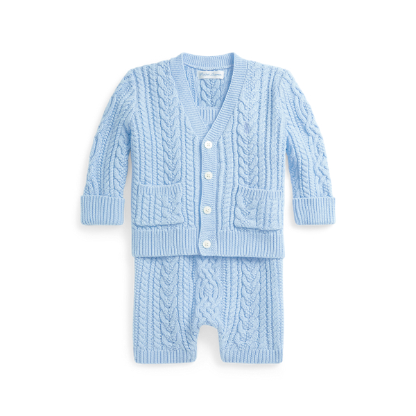Riviera Toile Cotton Overall & Hat Set