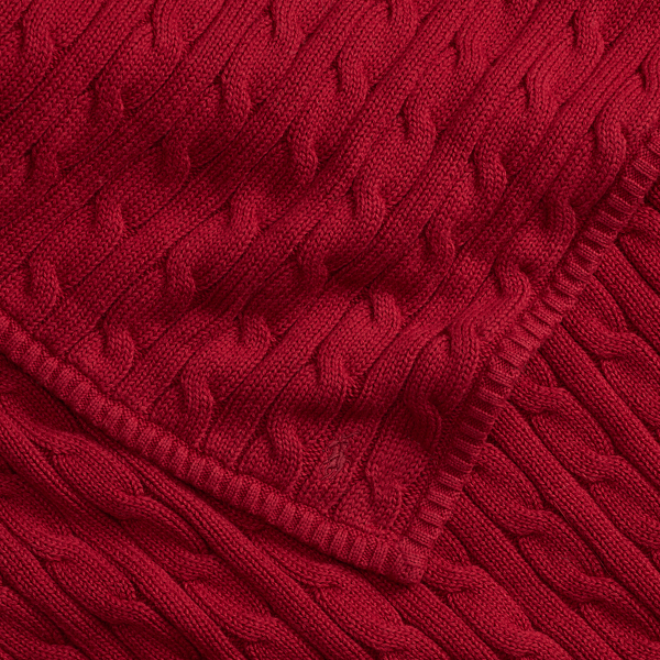 Cable-Knit Cotton Baby Blanket