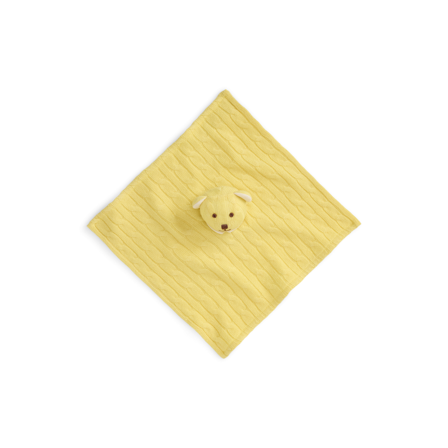 Детский плед Ralph Lauren Cashmere Bear Lovey Blanket, цвет: Жёлтый — фото 1
