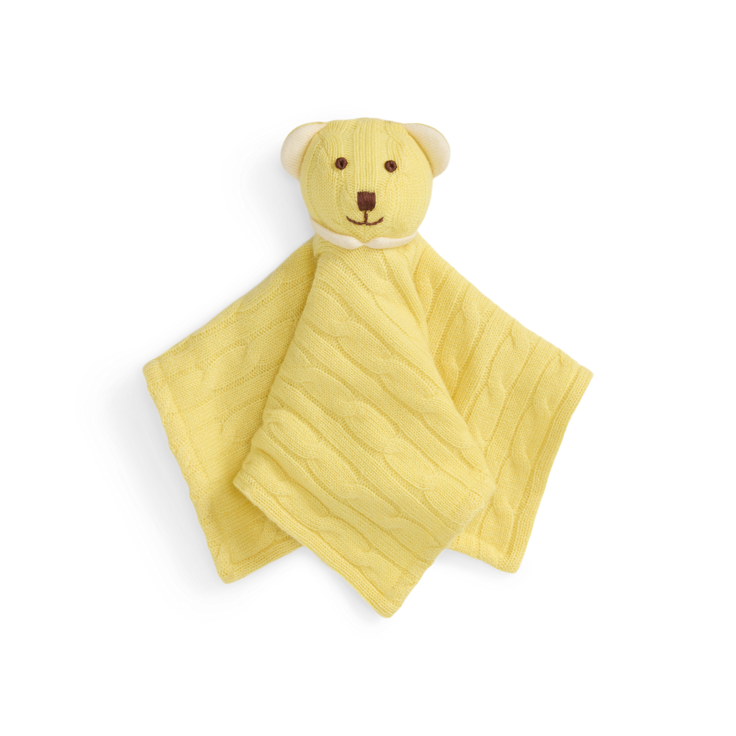 Детский плед Ralph Lauren Cashmere Bear Lovey Blanket, цвет: Жёлтый — фото 2