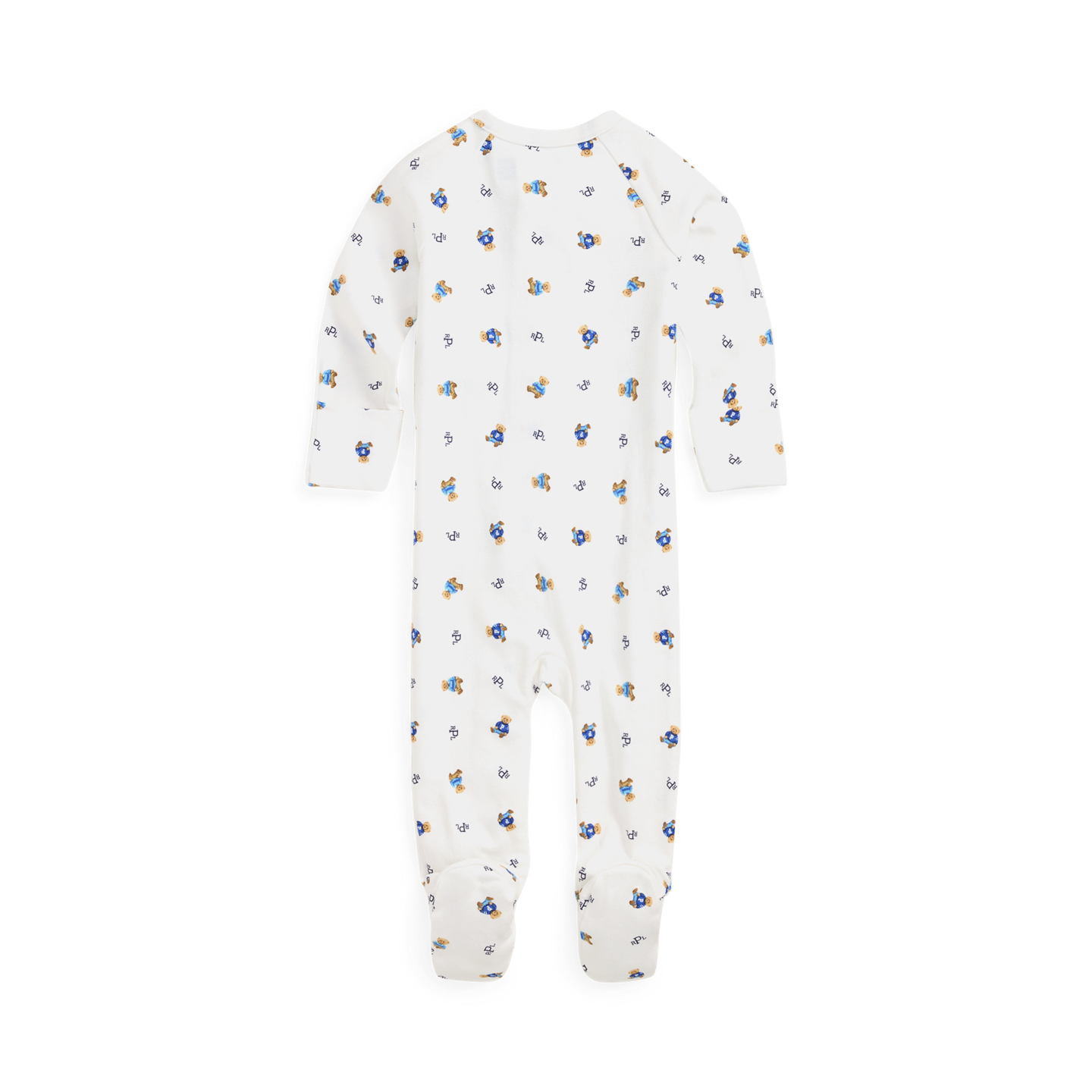 Детский комбинезон Ralph Lauren Polo Bear Cotton Interlock Coverall, цвет: Белый / Разноцветный — фото 1