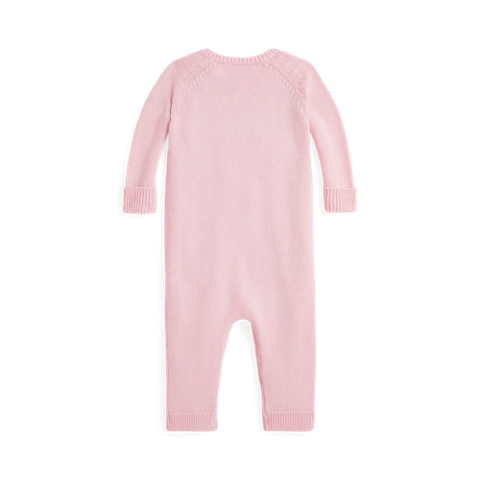 Детский комбинезон Ralph Lauren Flag Cotton Coverall, цвет: Розовый