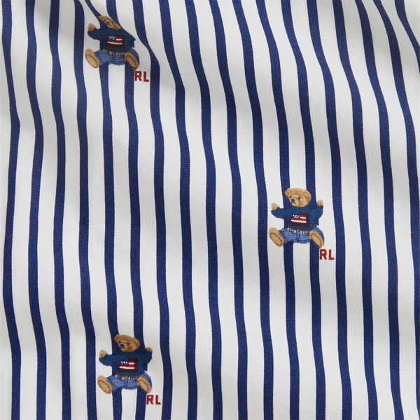 Polo Bear Striped Cotton Poplin Shirt