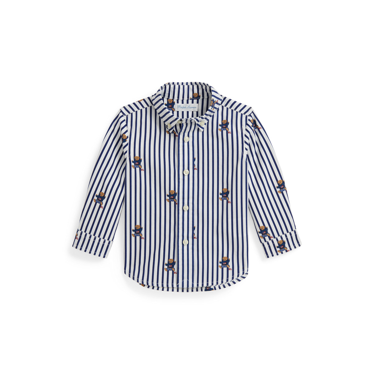 未使用ラルフローレン ストライプド コットン ポプリン シャツ サイズ 160 ストライプド コットン ポプリン シャツ | POLO RALPH LAUREN