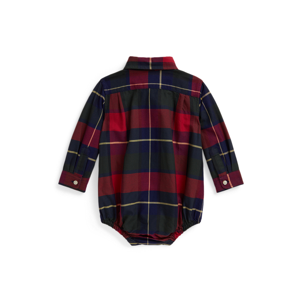 Karierter Babybody aus Baumwolloxford