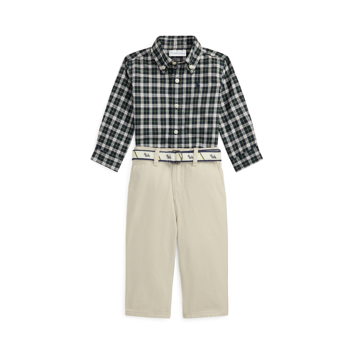 ラルフローレン　シャツとパンツ　セット　M チェック シャツ、ベルト & キャンバス パンツ セット | ラルフ