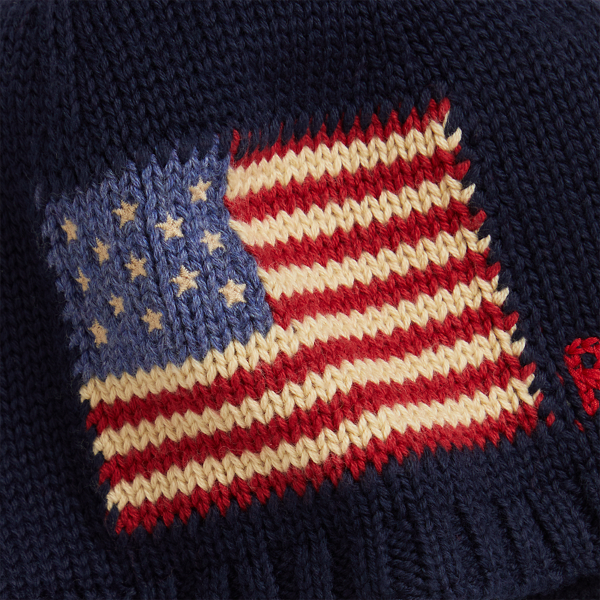 Combed Cotton Flag Earflap Hat