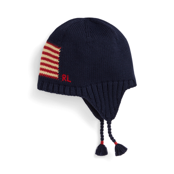 Combed Cotton Flag Earflap Hat
