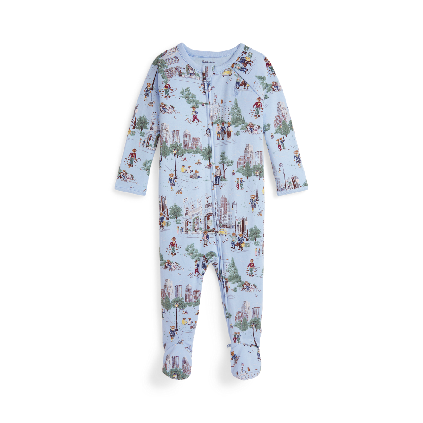 Polo Bear Cotton Footed Coverall view 1