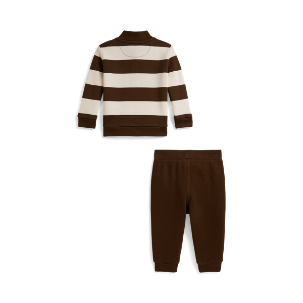 Chocolate Mousse Multi Striped Estate-Rib Pullover & Pant Set Baby Boy 2