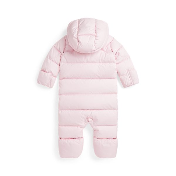Down Hooded Bunting Baby Boy en Hint Of Pink 2