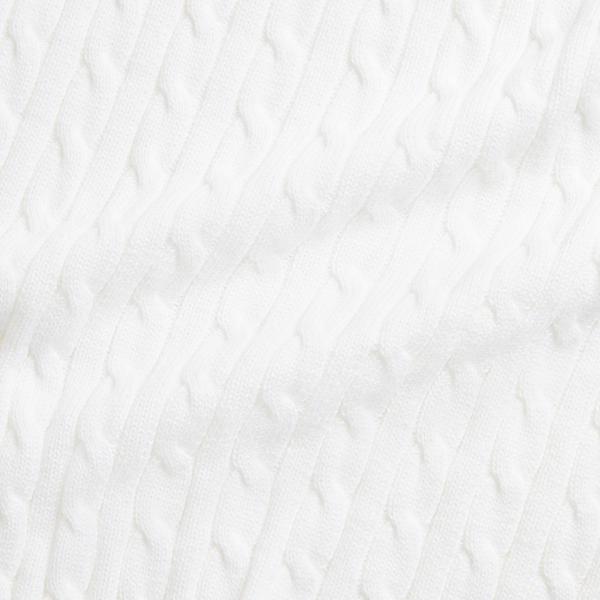 White Cable-Knit Cotton Baby Blanket Baby Boy 2