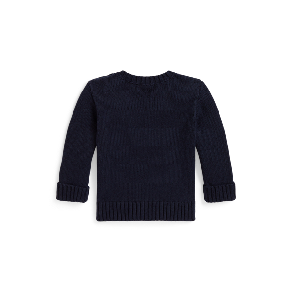 Dog-Intarsia Crewneck Sweater