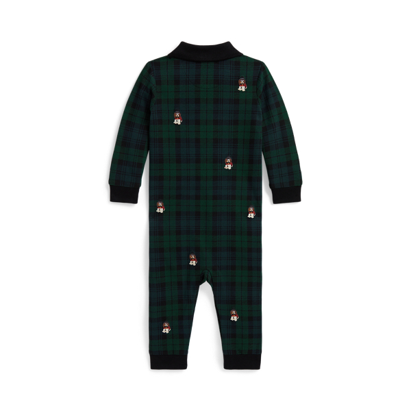 Dog-Embroidered Cotton Mesh Coverall