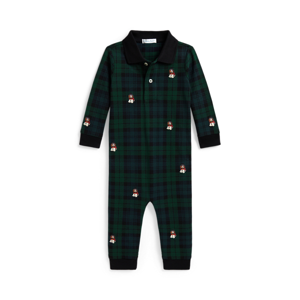 Dog-Embroidered Cotton Mesh Coverall
