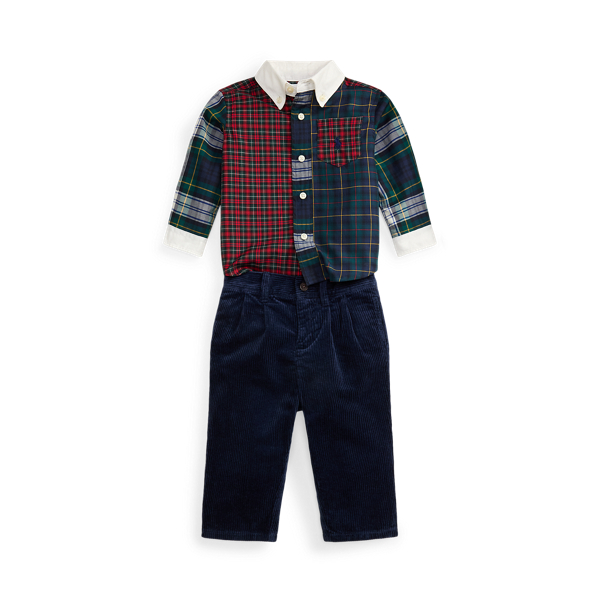 Plaid Cotton Fun Shirt & Corduroy Pant