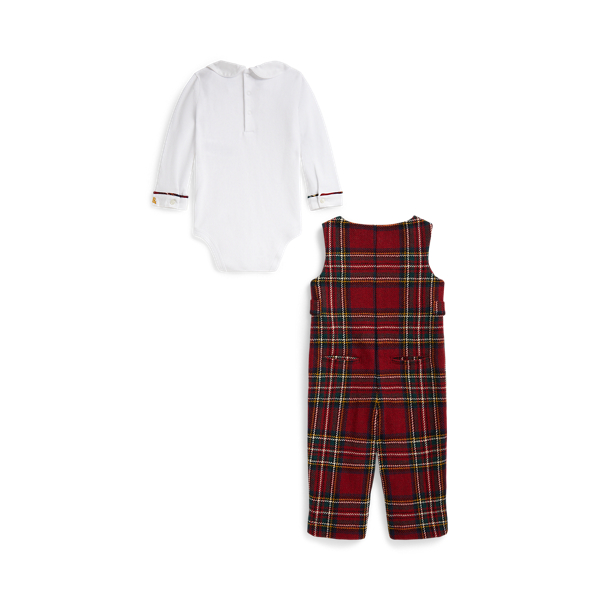 Cotton Bodysuit & Wool-Blend Overall