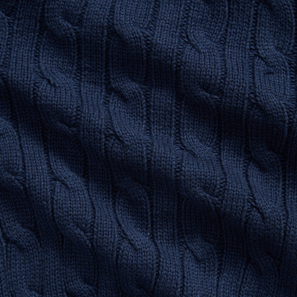Polo Bear Cable Cotton Full-Zip Jumper