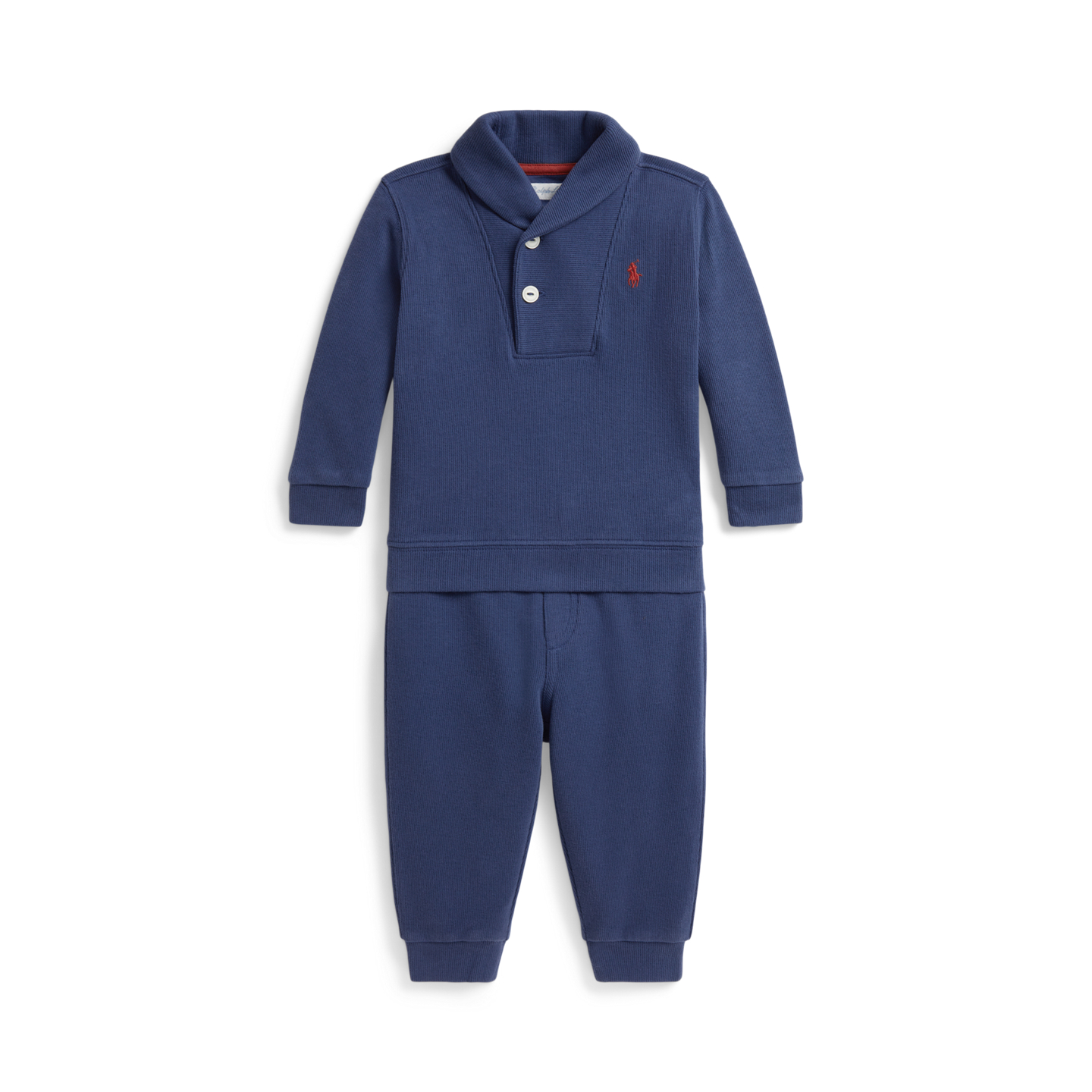Детские комплекты Ralph Lauren Double-Knit Sweatshirt & Pant, цвет: Ночной тёмно-синий — фото 2
