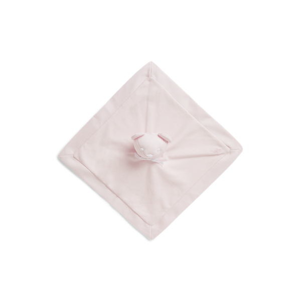 Delicate Pink Cotton Interlock Bear Lovey Blanket Baby Boy 2