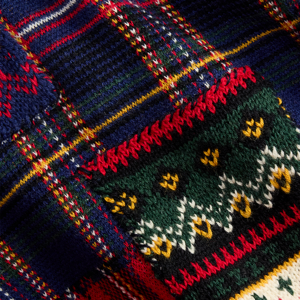 Patchwork Cotton-Wool Cardigan & Pant