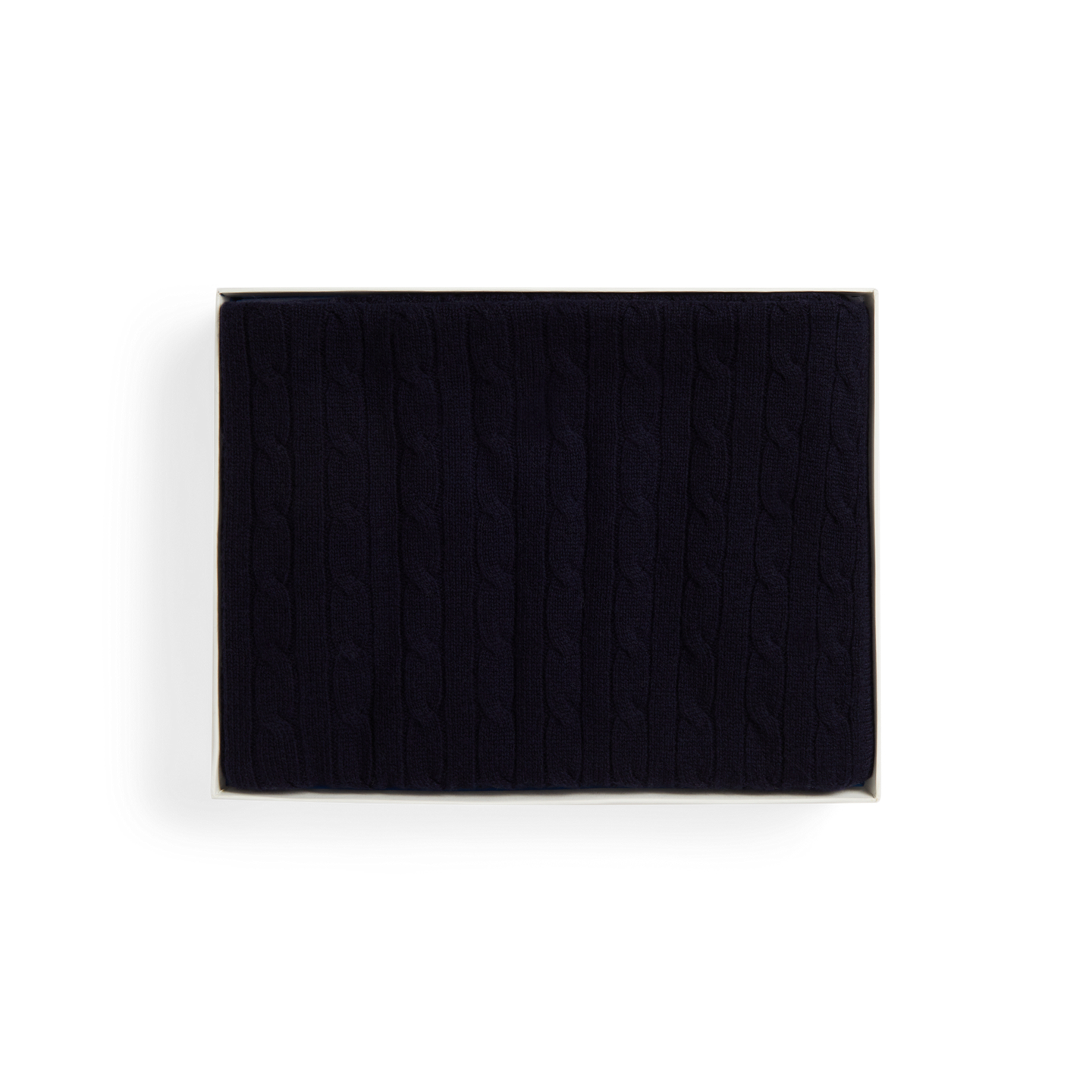 Детский плед Ralph Lauren Cable-Knit Cashmere Blanket, цвет: Тёмно-синий — фото 2
