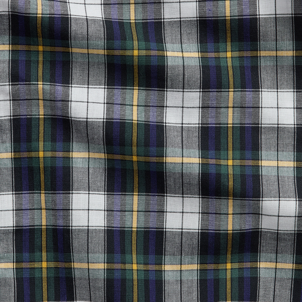 White / Green Multi Plaid Cotton Poplin Shirt Baby Boy 3