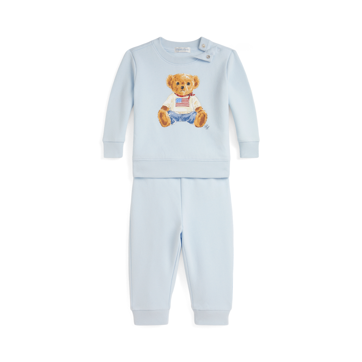 Детские комплекты Ralph Lauren Polo Bear Fleece Sweatshirt & Pant, цвет: Синий — фото 2