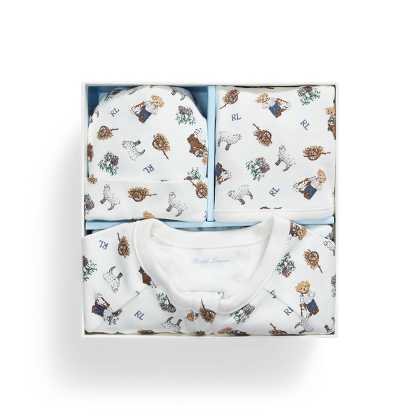 Polo Bear Cotton Three-Piece Gift Set