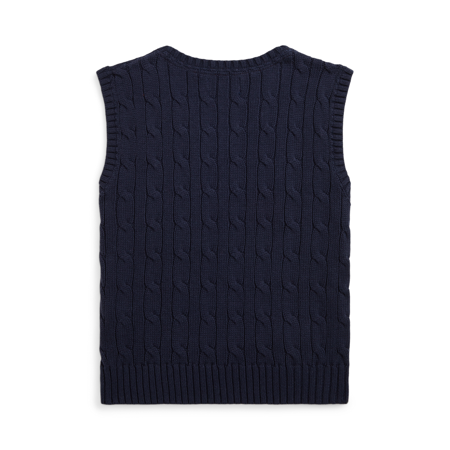 Жилет Ralph Lauren Cable-Knit Cotton Sweater Vest, цвет: Тёмно-синий — фото 1
