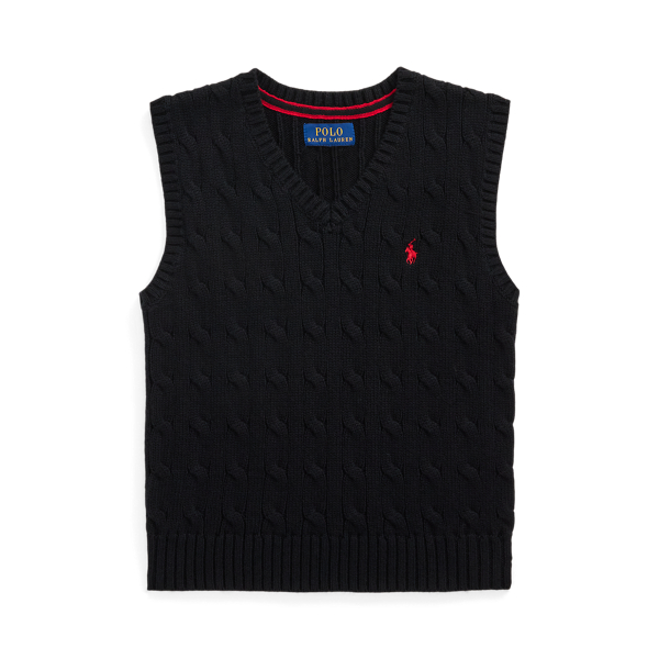 Cable-Knit Cotton Sweater Vest