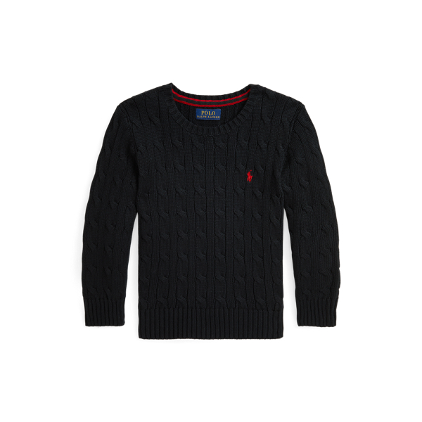 ★★POLO RALPH LAUREN★★ Garment dye cable knit cotton swea Cable-Knit Cotton Sweater